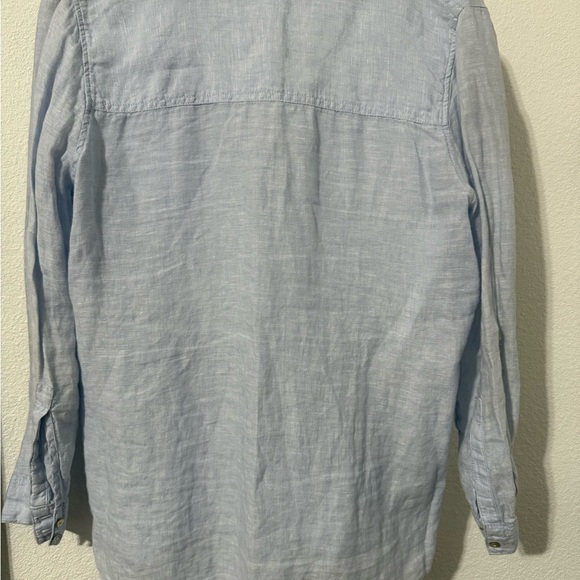 C&C California Sky Blue Linen Shirt - Picture 3 of 9